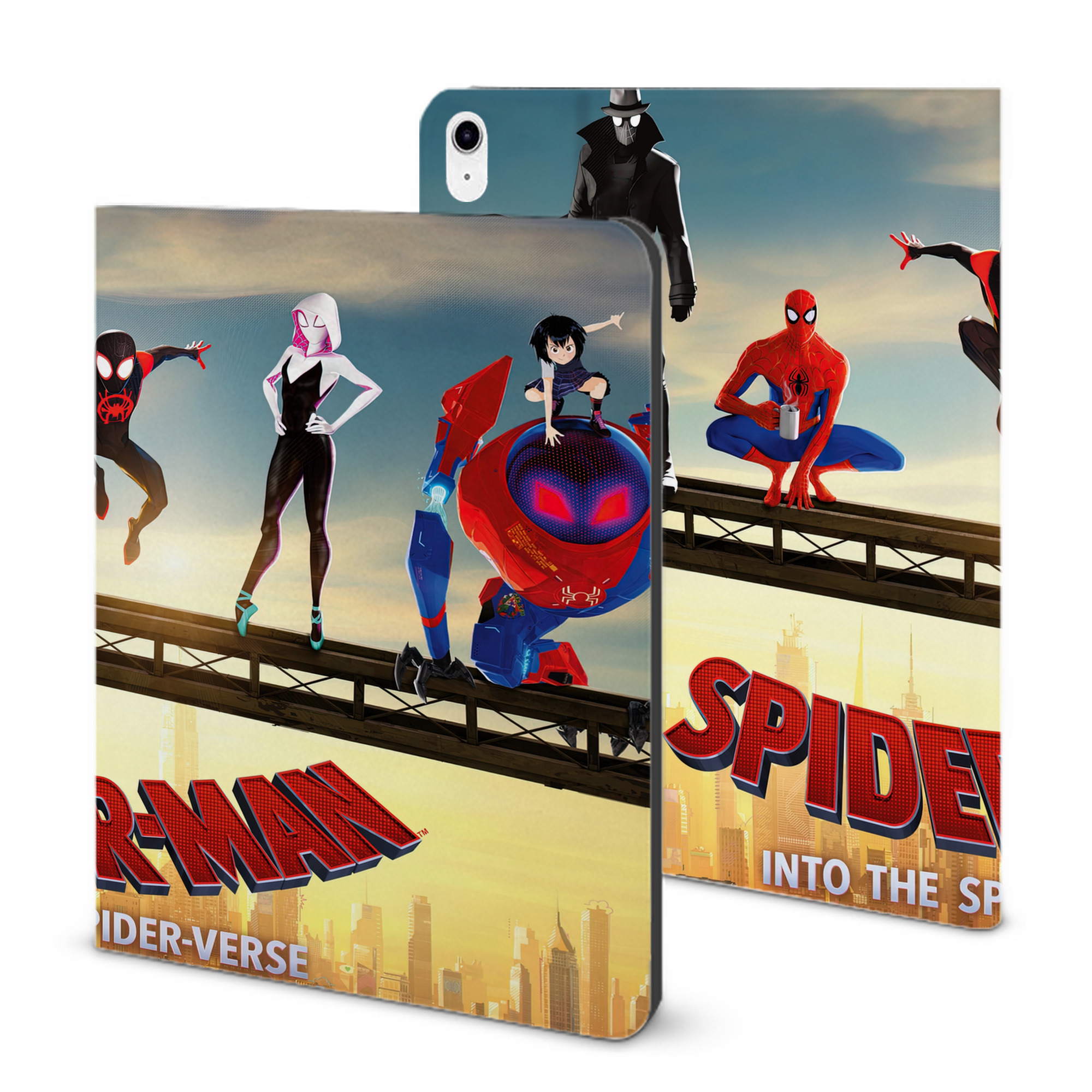 （画像用） Spider Man スパイダーマン IPad ケース ブック型 PUレザー TPU 耐衝撃 軽量 薄型 ペン収納なし 全面保護 IPad 各モデル対応